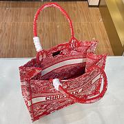 DIOR SMALL BOOK TOTE RASBERRY M1296 SIZE 36.5 x 28 x 17.5 CM - 2