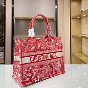 DIOR SMALL BOOK TOTE RASBERRY M1296 SIZE 36.5 x 28 x 17.5 CM - 4