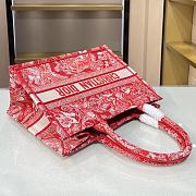 DIOR SMALL BOOK TOTE RASBERRY M1296 SIZE 36.5 x 28 x 17.5 CM - 6