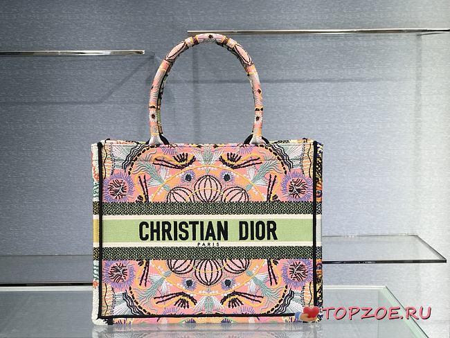 DIOR SMALL BOOK TOTE MULTICOLOR M1296 SIZE 36.5 CM - 1