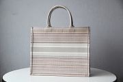 DIOR BOOK TOTE MULTICOLOR STRIPES EMBROIDERY M1286 SIZE 41.5 x 35 x 18 CM - 3