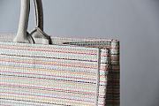 DIOR BOOK TOTE MULTICOLOR STRIPES EMBROIDERY M1286 SIZE 41.5 x 35 x 18 CM - 5