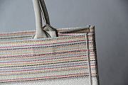 DIOR BOOK TOTE MULTICOLOR STRIPES EMBROIDERY M1286 SIZE 41.5 x 35 x 18 CM - 2
