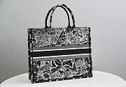 DIOR BOOK TOTE BLACK & WHITE M1286 SIZE 41.5x34.5x16 CM - 6