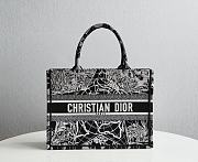 DIOR SMALL BOOK TOTE BLACK & WHITE M1296 SIZE 36.5x28x14 CM - 1