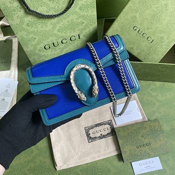 GUCCI DIONYSUS SUPER MINI BAG BLUE/TURQUOISE 476432 SIZE 16.5x10x4.5 CM