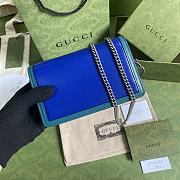 GUCCI DIONYSUS SUPER MINI BAG BLUE/TURQUOISE 476432 SIZE 16.5x10x4.5 CM - 2