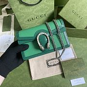 GUCCI DIONYSUS SUPER MINI BAG GREEN 476432 SIZE 16.5x10x4.5 CM - 1