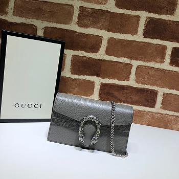 GUCCI DIONYSUS SUPER MINI BAG GRAY 476432 SIZE 16.5x10x4.5 CM