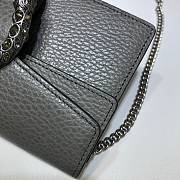 GUCCI DIONYSUS SUPER MINI BAG GRAY 476432 SIZE 16.5x10x4.5 CM - 5