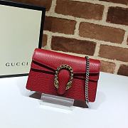 GUCCI DIONYSUS SUPER MINI BAG RED 476432 SIZE 16.5x10x4.5 CM - 1