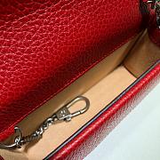 GUCCI DIONYSUS SUPER MINI BAG RED 476432 SIZE 16.5x10x4.5 CM - 3