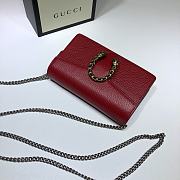 GUCCI DIONYSUS SUPER MINI BAG RED 476432 SIZE 16.5x10x4.5 CM - 2