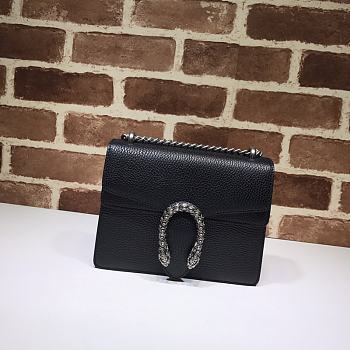 GUCCI DIONYSUS LEATHER MINI BAG BLACK 421970 SIZE 20 x 15.5 x 5 CM