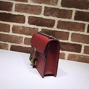 GUCCI DIONYSUS LEATHER MINI BAG RED 421970 SIZE 20 x 15.5 x 5 CM - 2