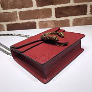 GUCCI DIONYSUS LEATHER MINI BAG RED 421970 SIZE 20 x 15.5 x 5 CM - 3