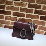 GUCCI DIONYSUS LEATHER MINI BAG BORDEAUX 421970 SIZE 20 x 15.5 x 5 CM - 1