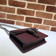 GUCCI DIONYSUS LEATHER MINI BAG BORDEAUX 421970 SIZE 20 x 15.5 x 5 CM - 3