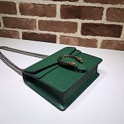 GUCCI DIONYSUS LEATHER MINI BAG EMERALD GREEN 421970 SIZE 20 x 15.5 x 5 CM - 3
