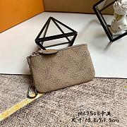 LV KEY POUCH KHAKI M69508 SIZE 13.8 x 9 x 1.5 CM - 1