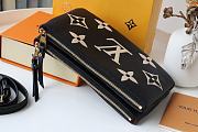 LV DOUBLE ZIP POCHETTE BLACK & BIEGE M80787 SIZE 20 x 12.5 x 3 CM - 4
