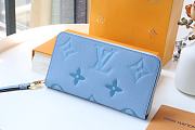 LV ZIPPY WALLET BLUE M80402 SIZE 19.5 x 10.5 x 2.5 CM - 1