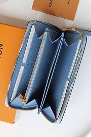 LV ZIPPY WALLET BLUE M80402 SIZE 19.5 x 10.5 x 2.5 CM - 2