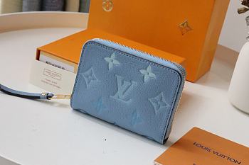 LV ZIPPY COIN PURSE BLUE M80408 SIZE 11 x 8.5 x 2 CM