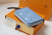 LV ZIPPY COIN PURSE BLUE M80408 SIZE 11 x 8.5 x 2 CM - 6