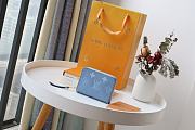 LV ZIPPY COIN PURSE BLUE M80408 SIZE 11 x 8.5 x 2 CM - 5