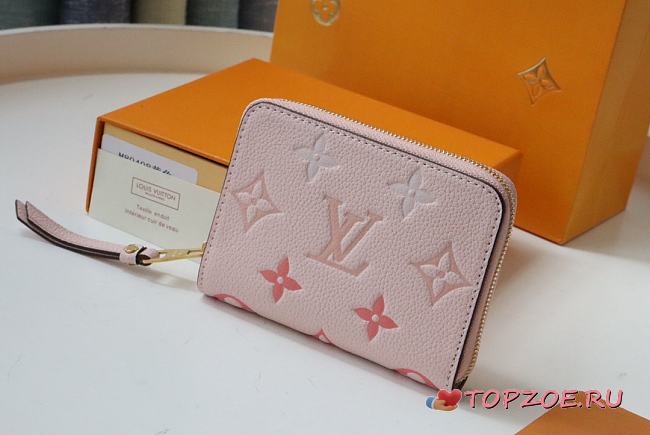 LV ZIPPY COIN PURSE PINK M80408 SIZE 11 x 8.5 x 2 CM - 1