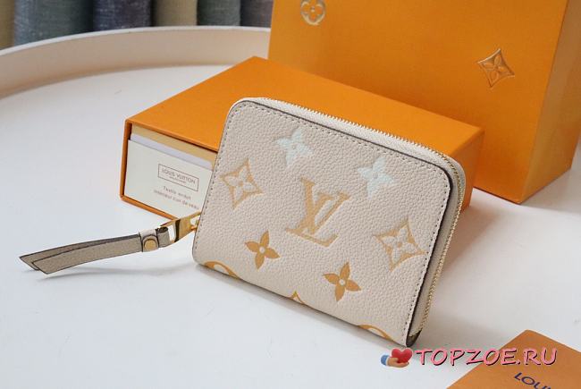 LV ZIPPY COIN PURSE VANILLA YELLOW M80408 SIZE 11 x 8.5 x 2 CM - 1