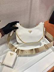 PRADA RE-EDITION 2005 SAFFIANO WHITE 1BH204 SIZE 23 x 17 x 6.5 CM - 4