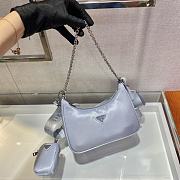 PRADA RE-EDITION 2005 SAFFIANO LIGHT BLUE 1BH204 SIZE 23 x 17 x 6.5 CM - 2
