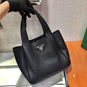 PRADA DYNAMIQUE LEATHER HANDBAG BLACK 1BG335 SIZE 25 x 21.5 x 14 CM - 6