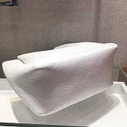 PRADA DYNAMIQUE LEATHER HANDBAG WHITE 1BG335 SIZE 25 x 21.5 x 14 CM - 6