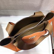PRADA DYNAMIQUE LEATHER HANDBAG ORANGE 1BG335 SIZE 25 x 21.5 x 14 CM - 3