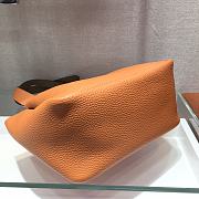 PRADA DYNAMIQUE LEATHER HANDBAG ORANGE 1BG335 SIZE 25 x 21.5 x 14 CM - 4