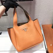 PRADA DYNAMIQUE LEATHER HANDBAG ORANGE 1BG335 SIZE 25 x 21.5 x 14 CM - 6