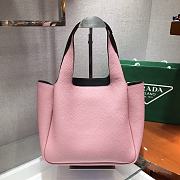 PRADA DYNAMIQUE LEATHER HANDBAG PINK 1BG335 SIZE 25 x 21.5 x 14 CM - 3