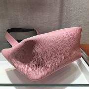 PRADA DYNAMIQUE LEATHER HANDBAG PINK 1BG335 SIZE 25 x 21.5 x 14 CM - 4