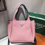 PRADA DYNAMIQUE LEATHER HANDBAG PINK 1BG335 SIZE 25 x 21.5 x 14 CM - 5
