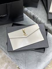 YSL UPTOWN POUCH IN SMOOTH LEATHER 565739 SIZE 27×16×2 CM - 1