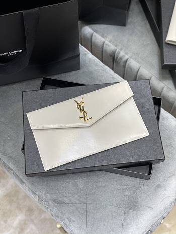 YSL UPTOWN POUCH IN SMOOTH LEATHER 565739 SIZE 27×16×2 CM