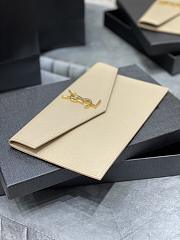 YSL UPTOWN POUCH IN SMOOTH LEATHER BEIGE 565739 SIZE 27×16×2 CM - 4