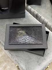 YSL UPTOWN POUCH IN CROCODILE LEATHER BLACK 565739 SIZE 27×16×2 CM - 4