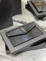 YSL UPTOWN POUCH IN CROCODILE LEATHER BLACK 565739 SIZE 27×16×2 CM - 3