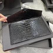 YSL UPTOWN POUCH IN CROCODILE LEATHER BLACK 565739 SIZE 27×16×2 CM - 2