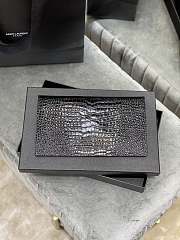 YSL UPTOWN POUCH IN CROCODILE LEATHER SILVER HARDWARE 565739 SIZE 27×16×2 CM - 6