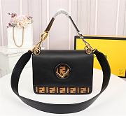 FENDI KAN I F BLACK 8BT284 SIZE 25 x 18 x 10.5 CM - 1
